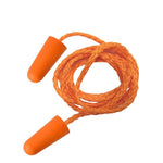 100 Pairs Disposable Soft PU Foam Earplug With Cord Bullet Type Noise Reduction Suitable for Lumberjack Construction Sites Workshop Worker