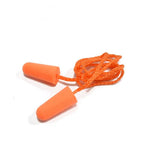 100 Pairs Disposable Soft PU Foam Earplug With Cord Bullet Type Noise Reduction Suitable for Lumberjack Construction Sites Workshop Worker