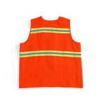 Reflective Vest Sanitary Waistcoat Reflective Safety Vest Work Clothing for Cleaning Workers Highway Construction- Orange with Hat