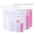 20cm * 28cm 1000 Pieces Disposable PE 8 Thread Self Sealing Bag Thickened Transparent Sealed Bag Zipper Bag Sample Storage Bag