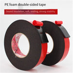 Black Foam PE Double Sided Tape Strong Adhesive Sponge 10mm Wide X5 Meter Thick X2mm 12 Pack