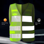 Reflective Vest Construction Fluorescent Vest Grid Traffic Safety Protective Clothing