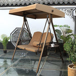 Outdoor Swing Double Rocking Chair Courtyard Basket Cane Chair Balcony Household Hanging Chair Iron Swing Chair Hammock Double Pillow Cushion