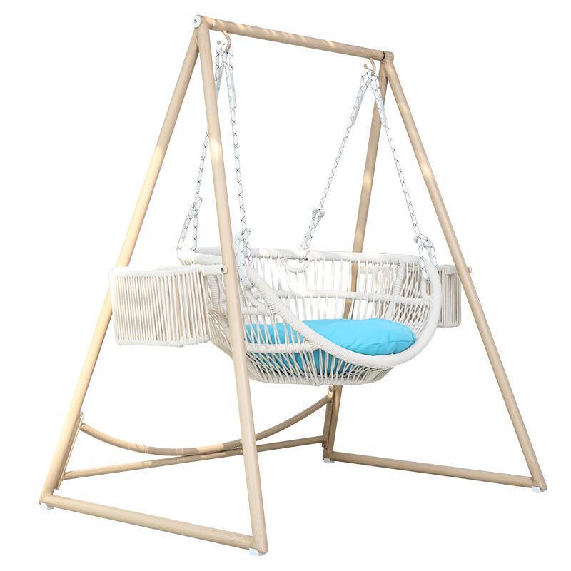 Hanging Chair Household Balcony Single Rocking Chair Net Red Rocking Chair Outdoor Swing Chair Hanging Chair Indoor Swing Hanging Chair (Send Cushion)