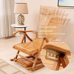 Rocking Chair Adult Household Folding Chair Summer Nap Balcony Leisure Elderly Bamboo Rocking Single Sofa Carefree Yard Rocking Chair