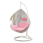 Hanging Basket Single Hanging Chair Rattan Chair Rocking Chair Dormitory Bedroom Hammock A Single White With Armrest + Big Gift Bag