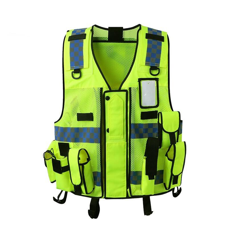 Reflective Vest Mesh Traffic Road Safety Protective Vest Breathable Safety Vests Fluorescent Clothes for Riding Running Working - Fluorescent Yellow