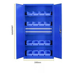 Heavy Tool Cabinet Blue Inner Two Draw 2-layer Plate No Net 1000 * 500 * 1800mm Hardware Tool Factory Workshop Storage And Finishing Cabinet