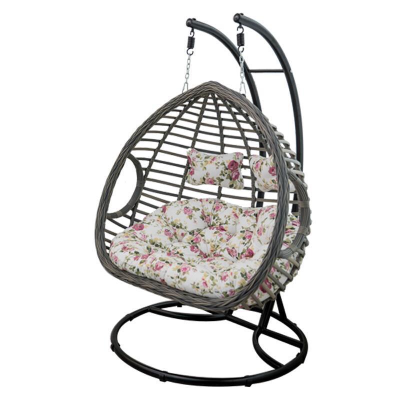 Double Basket Rattan Chair Household Hanging Chair Indoor Rocking Chair Lazy Chair Hanging Chair Net Red Balcony Rocking Chair Hammock Swing