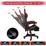 ECVV Gaming Chair Ergonomic Racing Style Recliner Chair Vibrating Massage Thickened PU Leather Latex Filling for E-sports Player Gaming Anchor